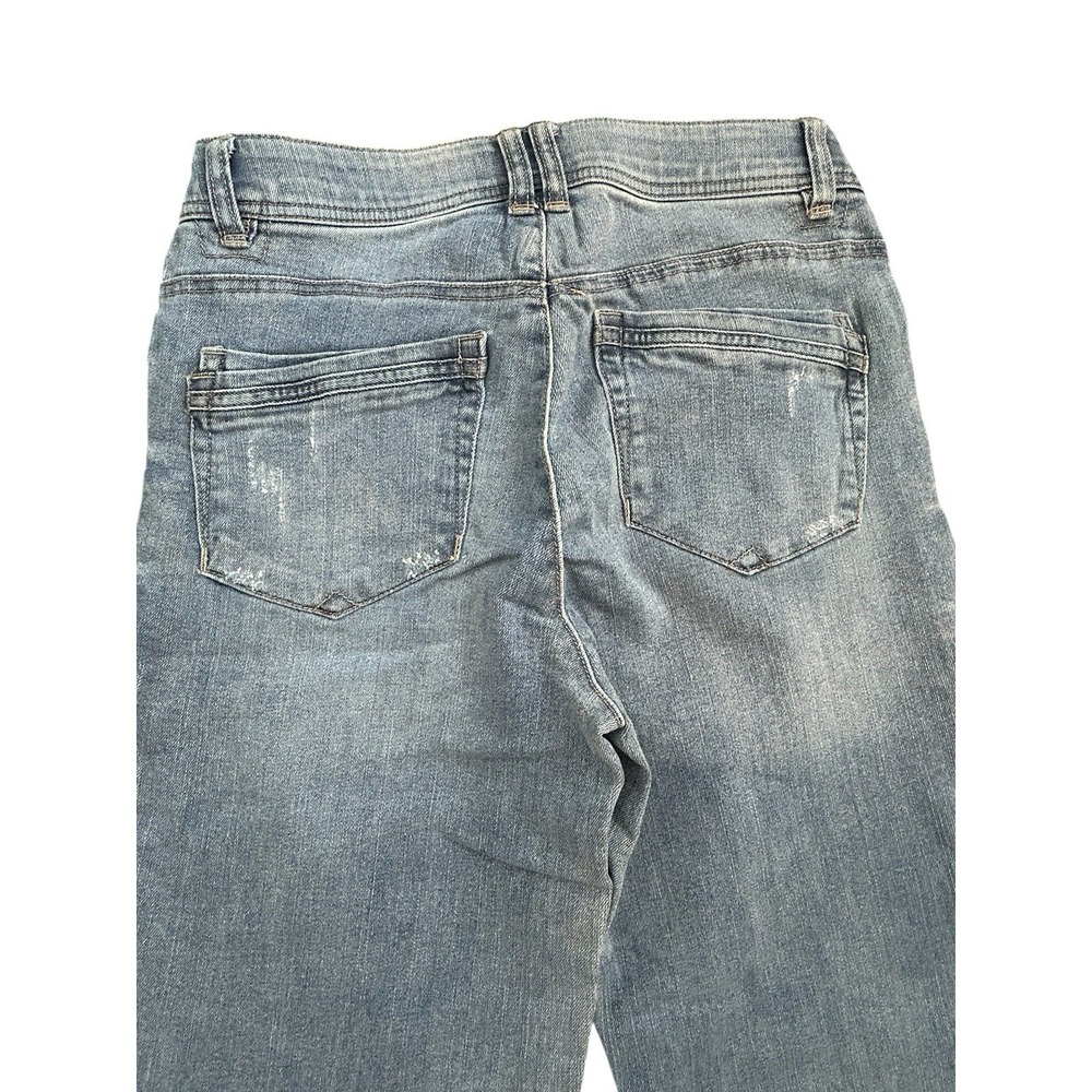 Democracy AB Ab Technology Jeans Sz 6 Flare Leg Distressed, Y2K - Picture 4 of 6